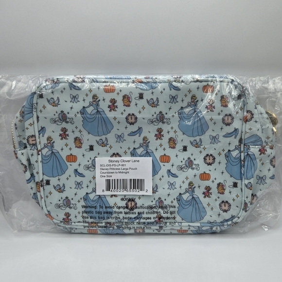 Stoney Clover Lane Disney Princess Countdown to Midnight Cinderella Large Pouch - Picture 3 of 8